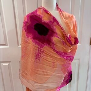 Link is the look of Spring 2026! Pink and Purple Floral Scarf from Nordstrom.